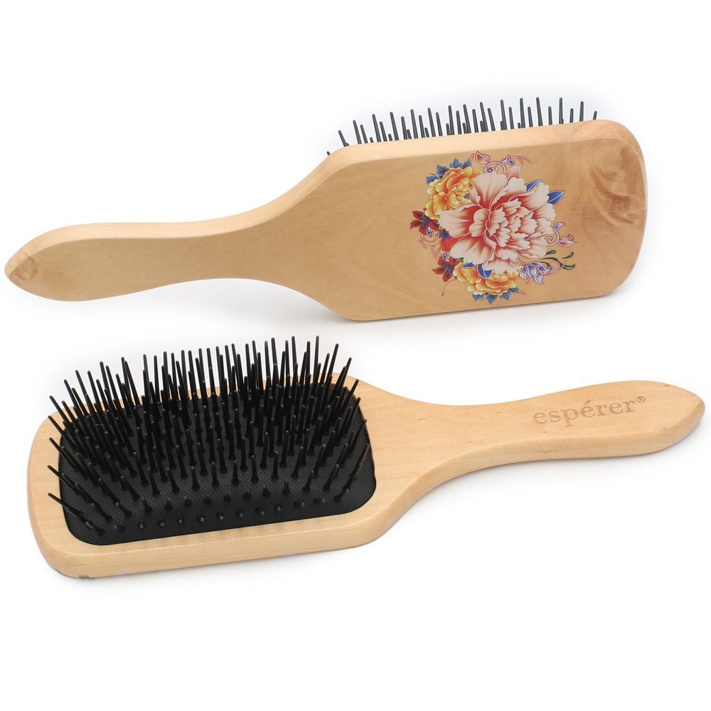 Wooden, Bunless and Printed Special Hair Detangling Brush / JT8586/10