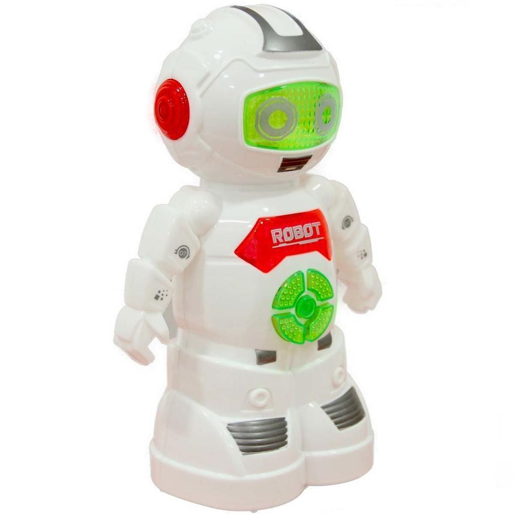 000- Floor Walking Turkish Speaking Lighted Musical Robot 360 Degree Rotatable 25 Cm