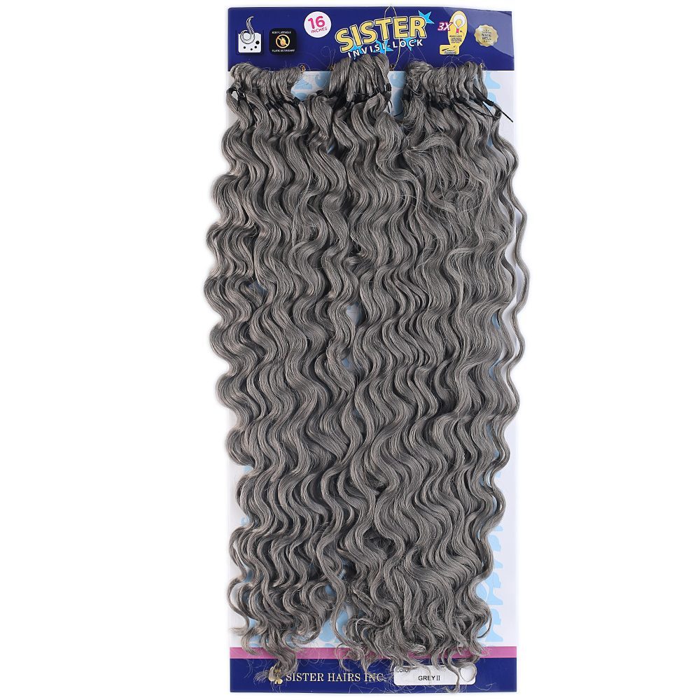 Afro Hair Wavy Hair / Mid Tone Gray Gray 2