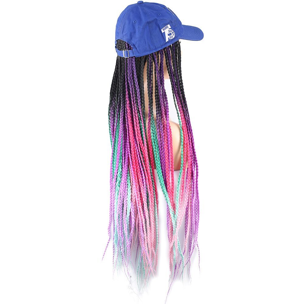 Blue Hat Look Mesh Wig / Mixed Color