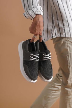 Lace-up Gray Casual Men's Shoes