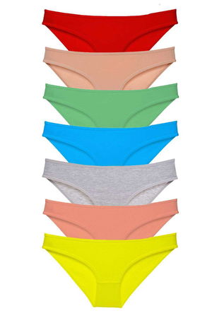 7pcs Super Eco Set Lycra Women Slip Panties Multicolor