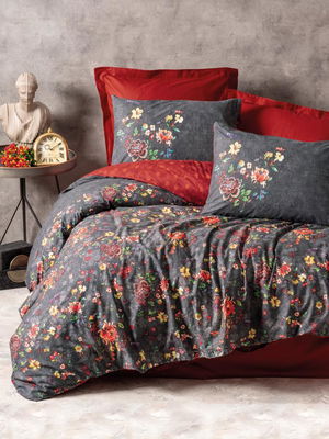 Feminen Double Duvet Cover Set Sierra Burgundy