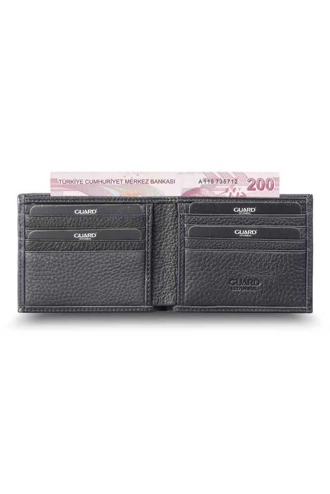 Matte Black Classic Leather Men's Wallet