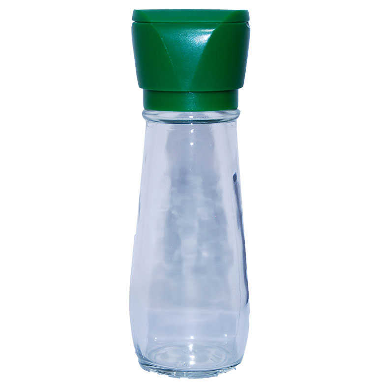 Salt Pepper Grinder Green + Himalayan Pebble Salt White 250 Gr