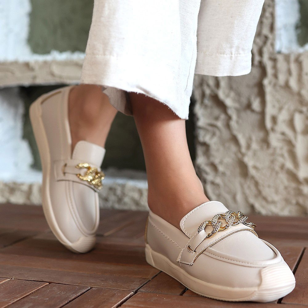 Beige Skin Babet Shoes