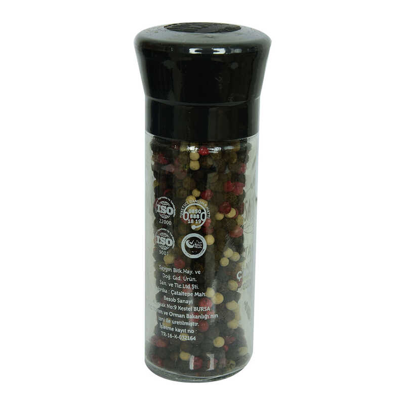 Sofrada Grinding Natural Grain Seasoning Pepper Ceramic Grinder Glass Mill 50 Gr