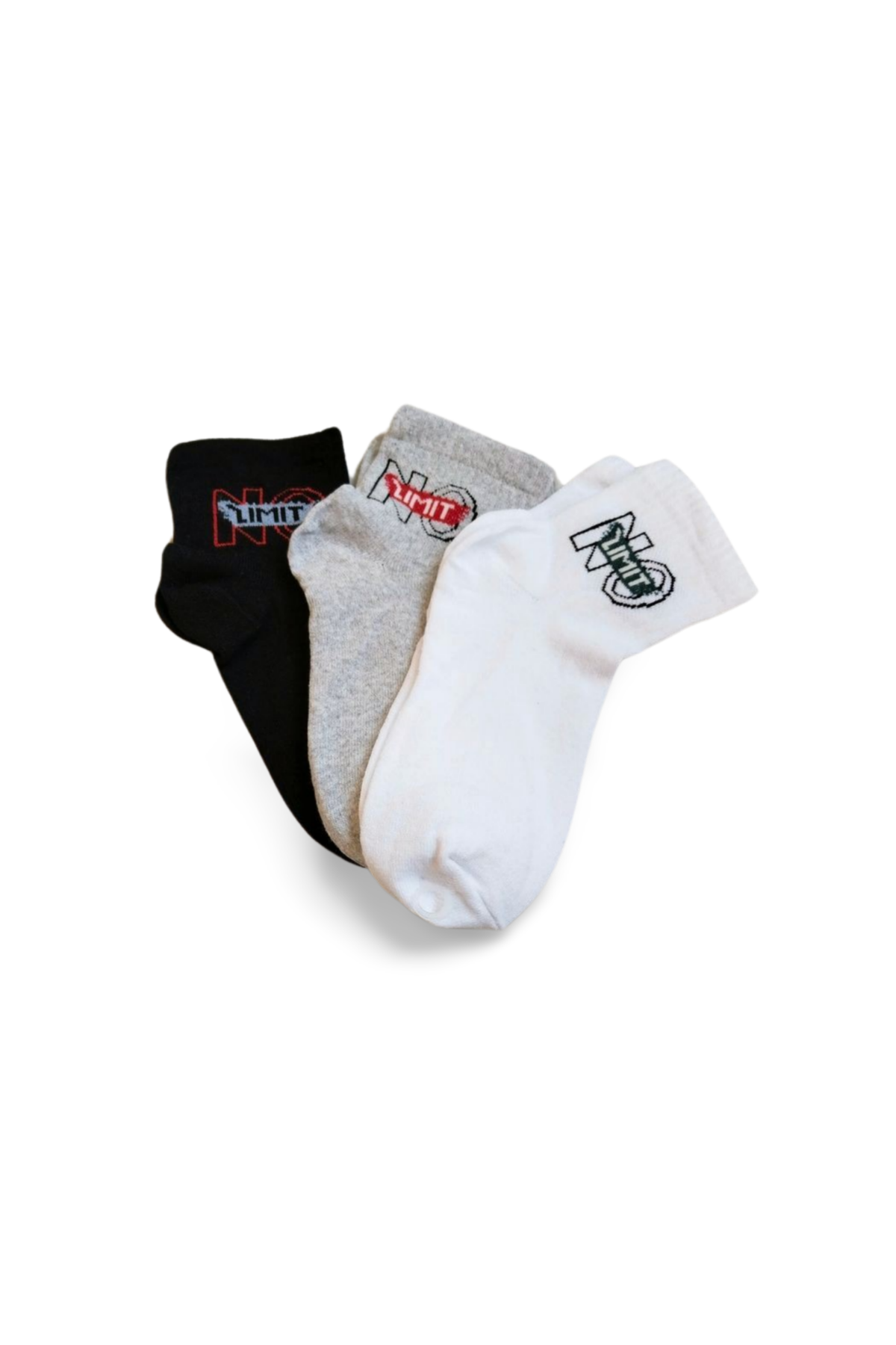 Cotton Short Ankle Socks Summer No Limit 3 Pairs