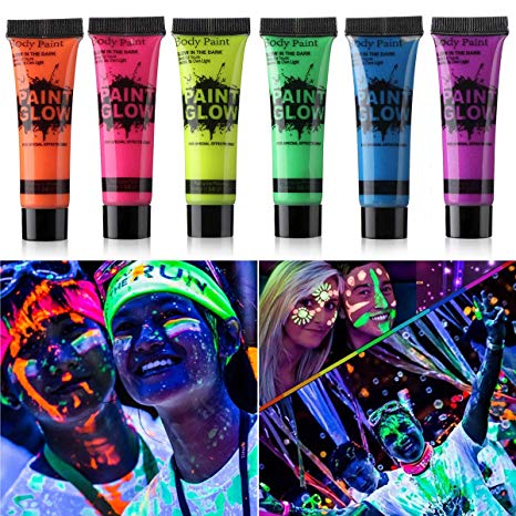 Glow Stick Paint Highlighter Cream Paint 12 Pcs