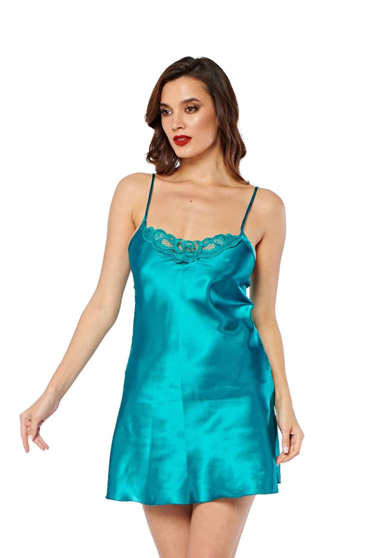 Green Satin Nightgown