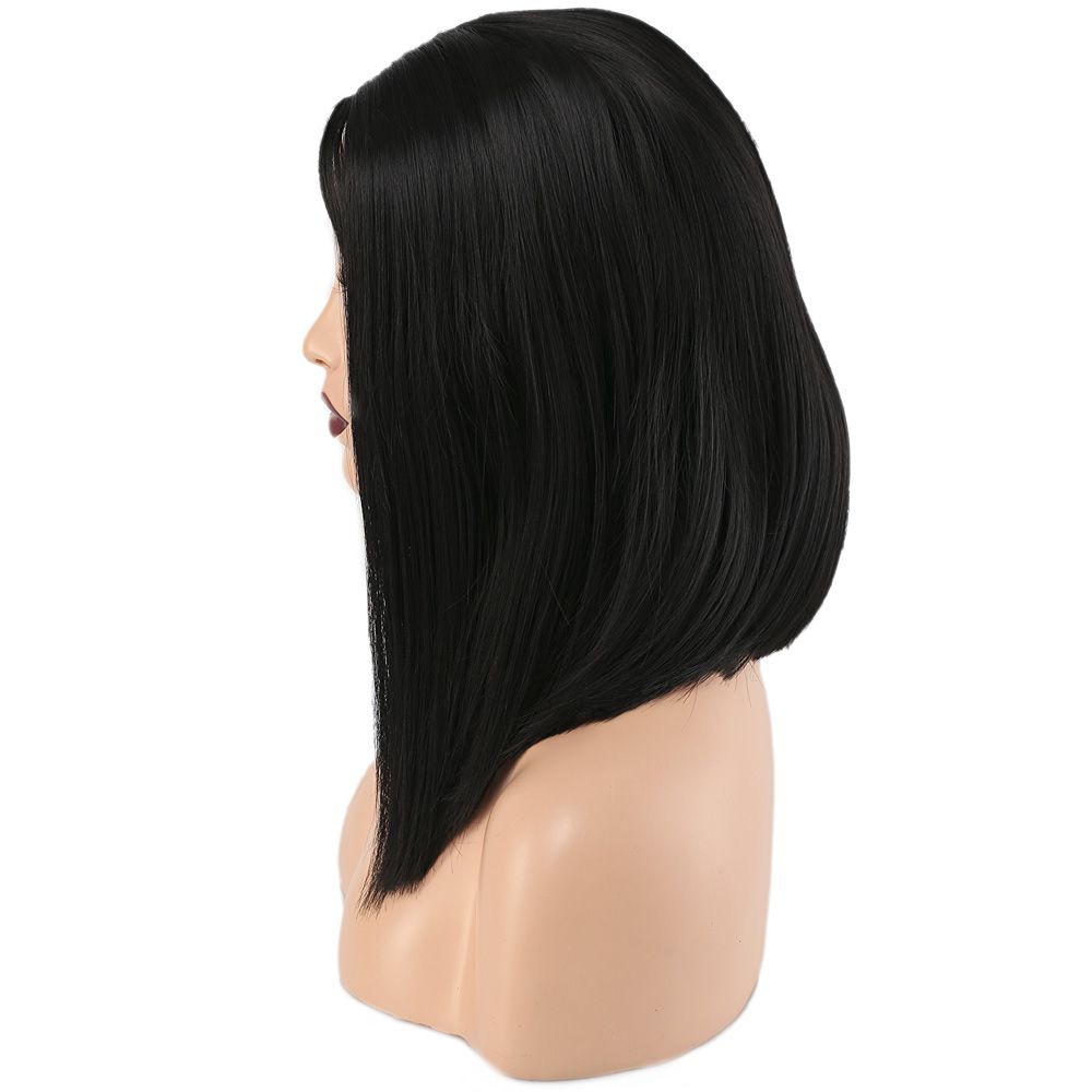 Kanekalon Fiber Synthetic Bob Short Tulle Wig / Black