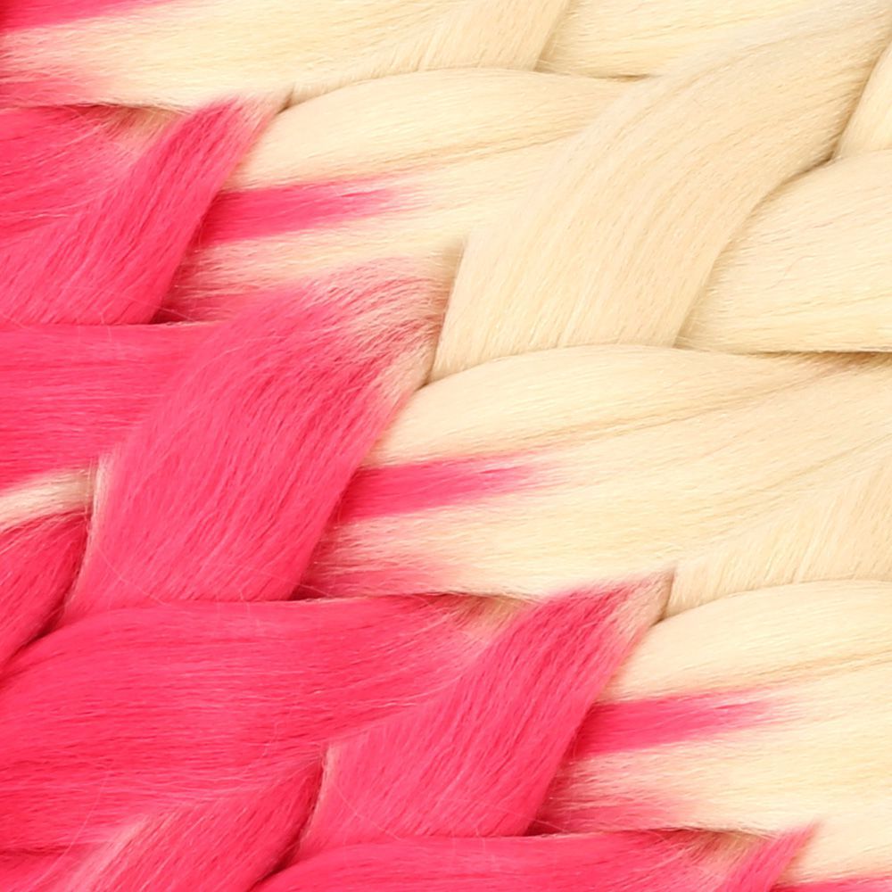 Afro Braiding Synthetic Color Transition Hair 100 Gr. / Platinum / Pink