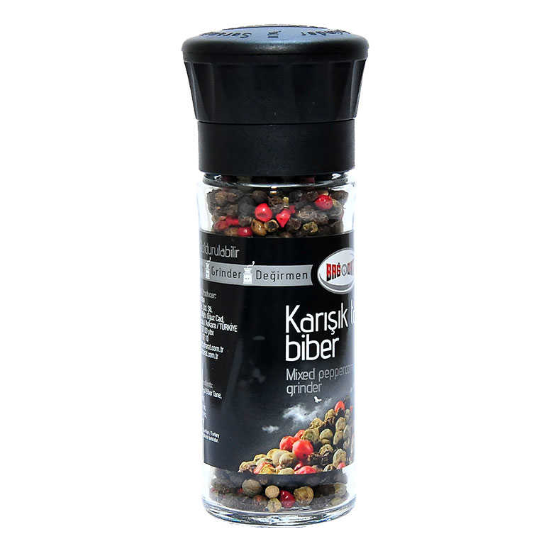 Glass Milled Mixed Natural Grain Pepper 45 Gr