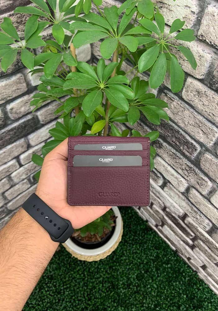 Damson Patented Design Leather Card Holder