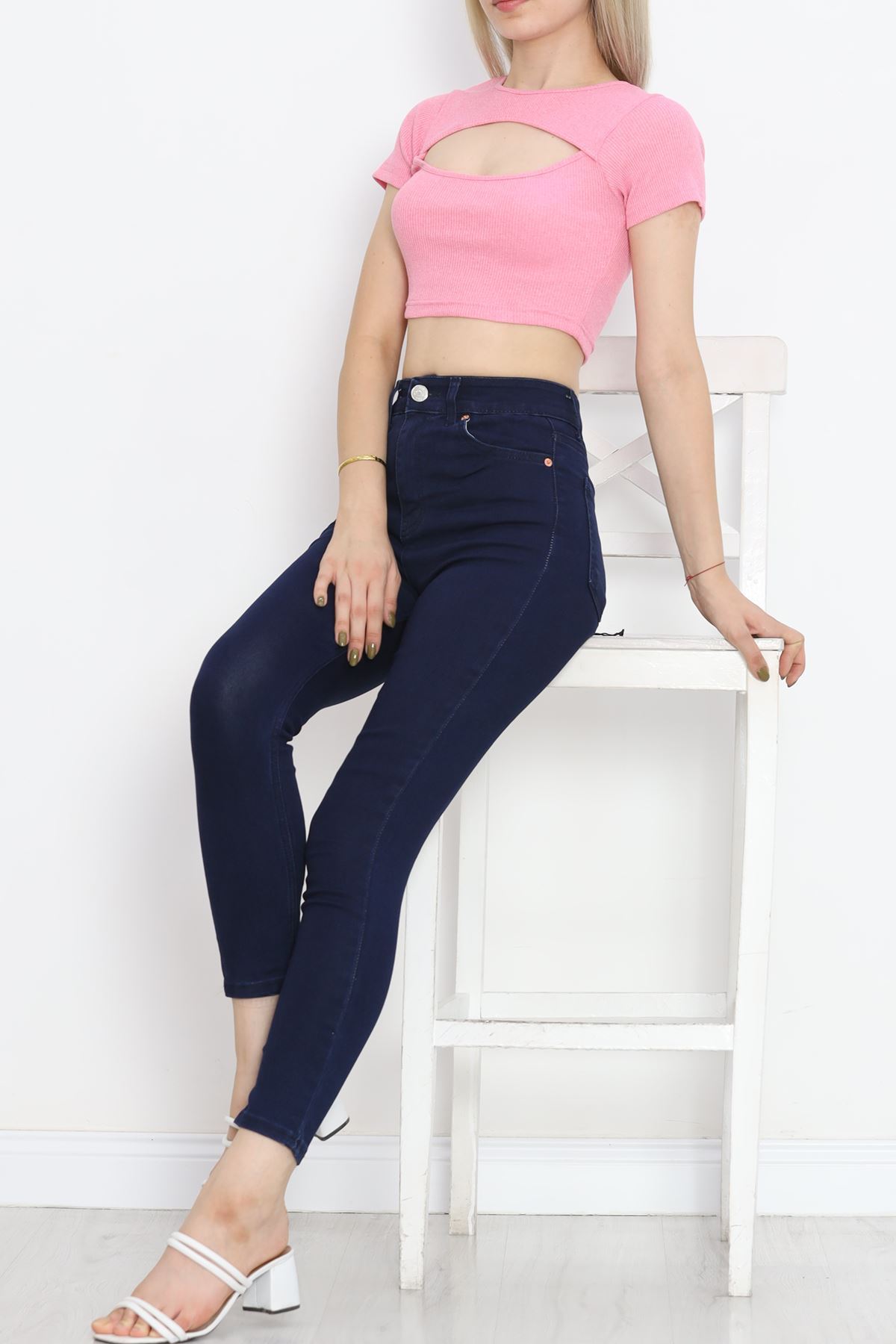 Low-cut Crop Body Dusty Pink