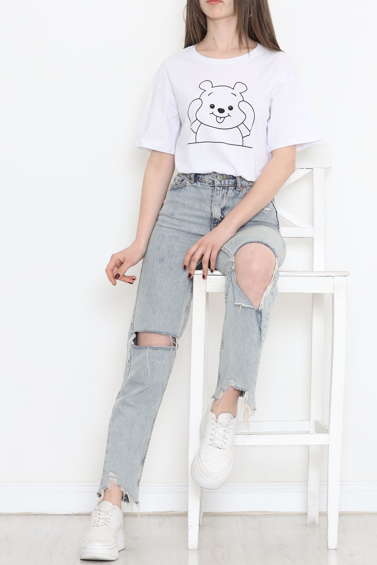 Elastic Waist T-Shirt White