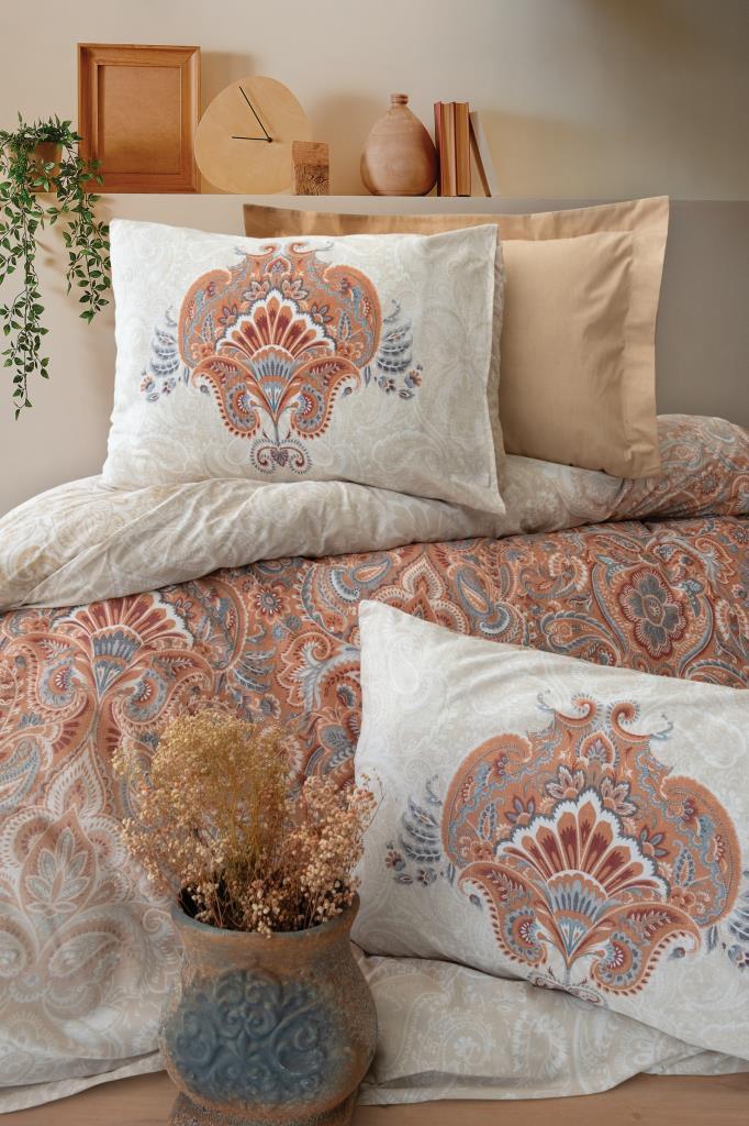 Bohemian Duvet Cover Set Double Loreta Beige