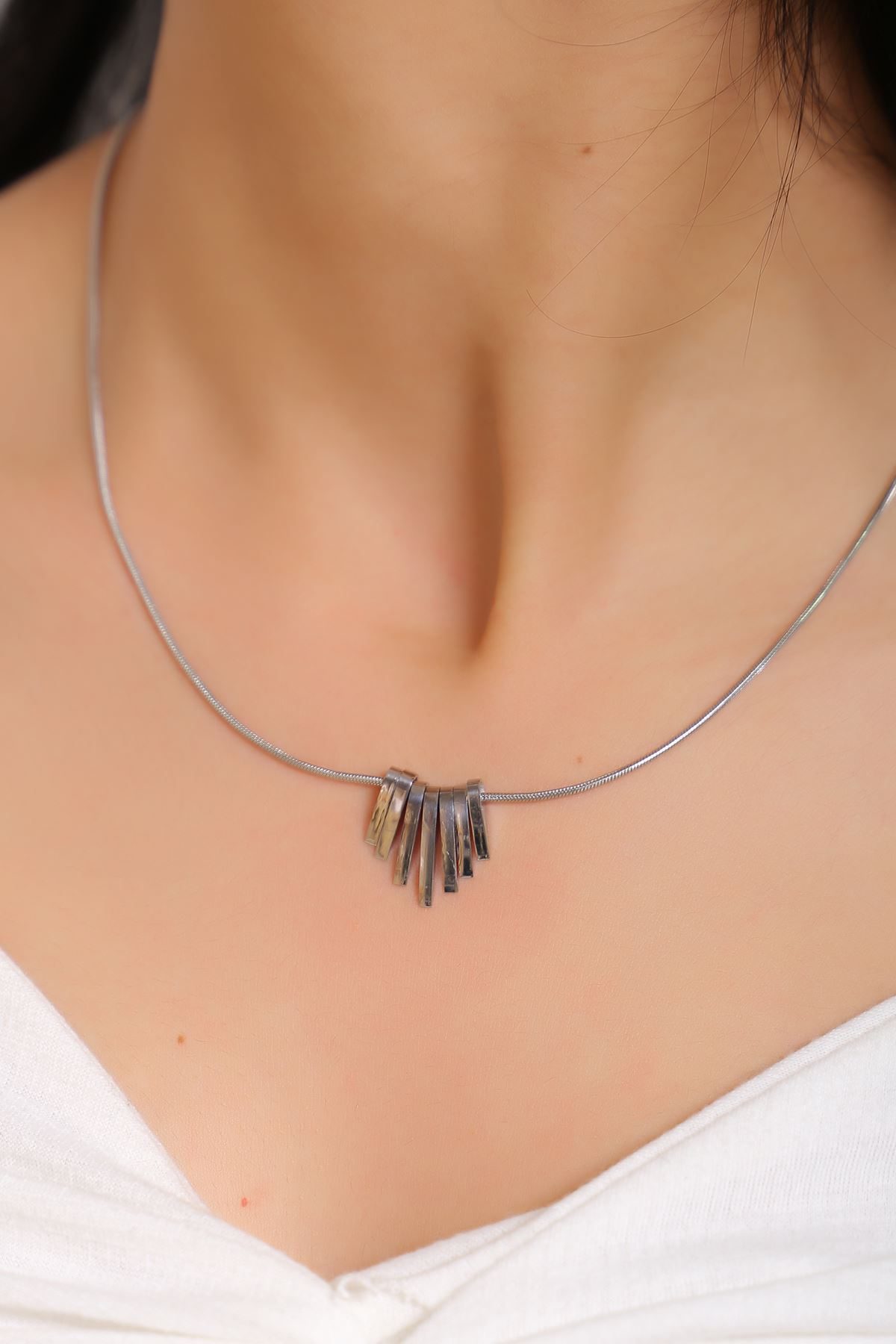 Steel Necklace Silver2