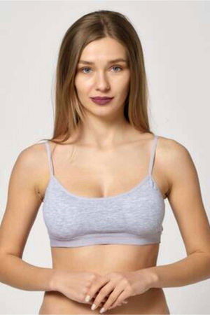 Gray Bustier with Padded Straps