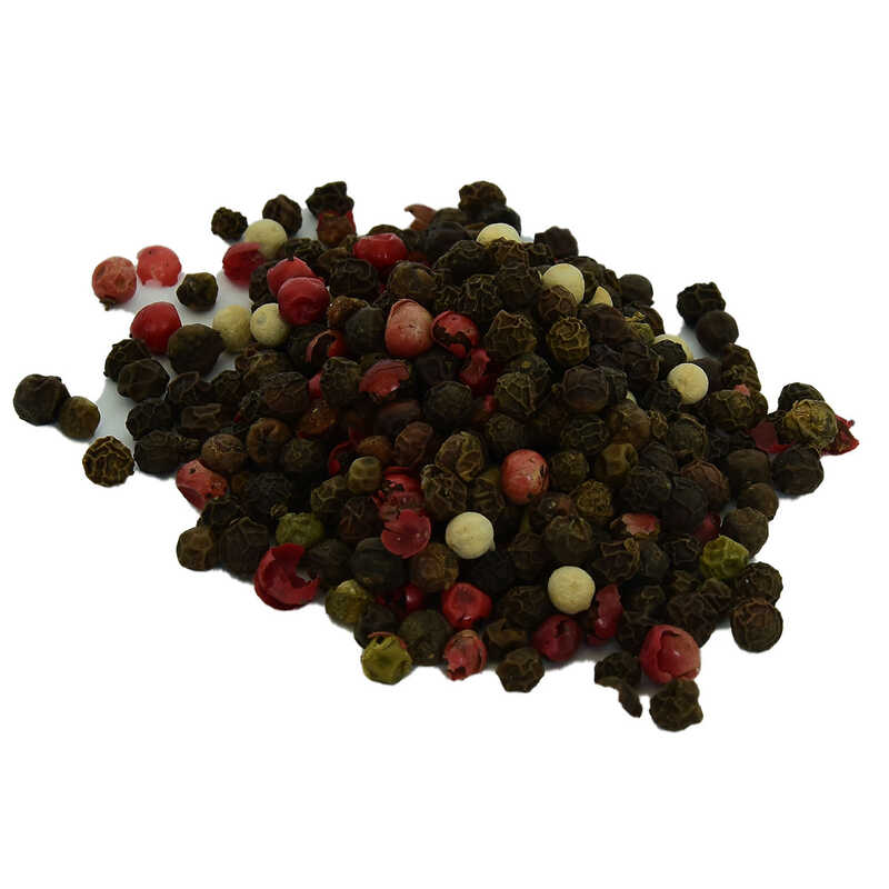 Pure Natural Grain Red Green White Pepper Mix 100 Gr Package