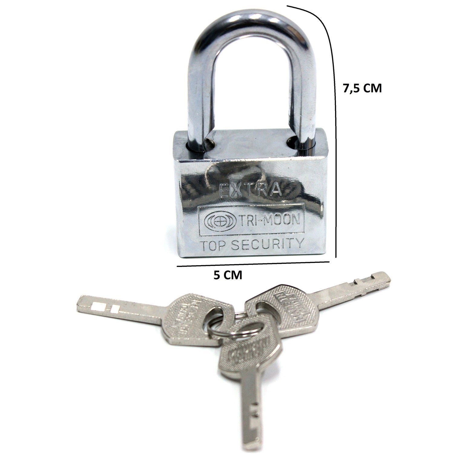 Smart Keyed Padlock Set of 3 - Mastercare Tri-Moon Master Keyed 3 Steel Padlock