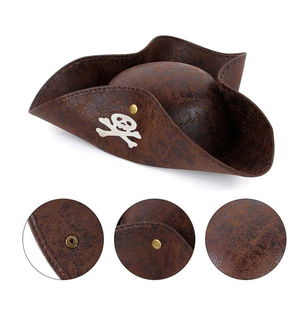 Captain Jack Pirate Hat Vinlex Leather Sailor Pirate Hat