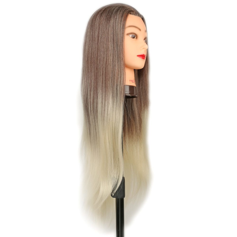 Special Hairdresser Training Manikin / Yaki + Table Apparatus / Brown / Platinum