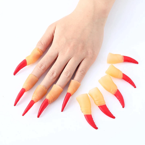 Red Color Latex Witch Nail 10 Pcs 2X6 cm