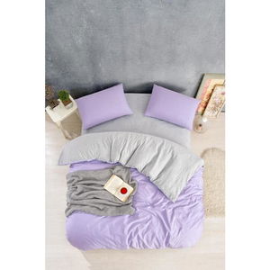 Solid Color Single Duvet Cover Set Lilac