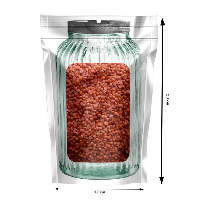 Jar Look Ziplock Storage Bag with Snap Closure and Practical Bag