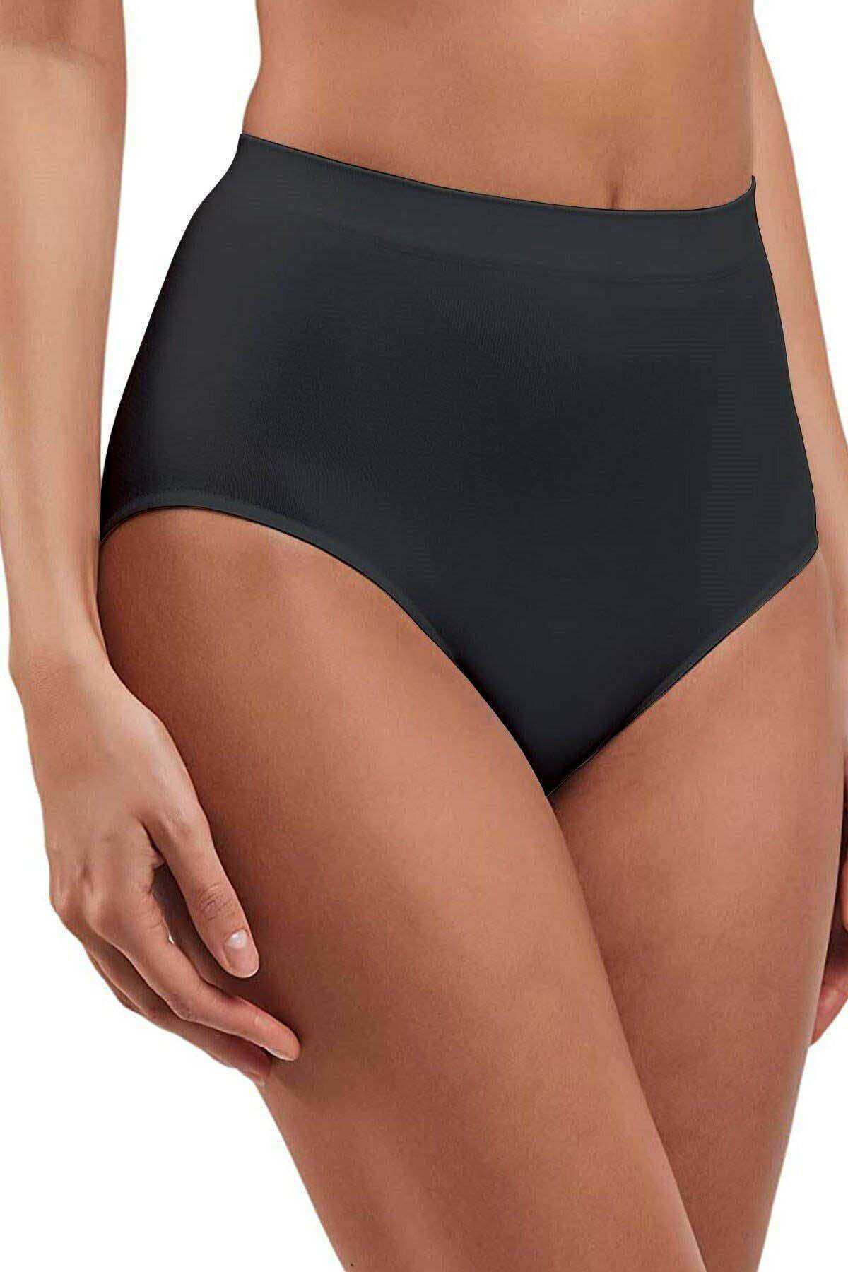 Elite Lite Women's High Waist Seamless Non-Strip Slip Panties Black 811