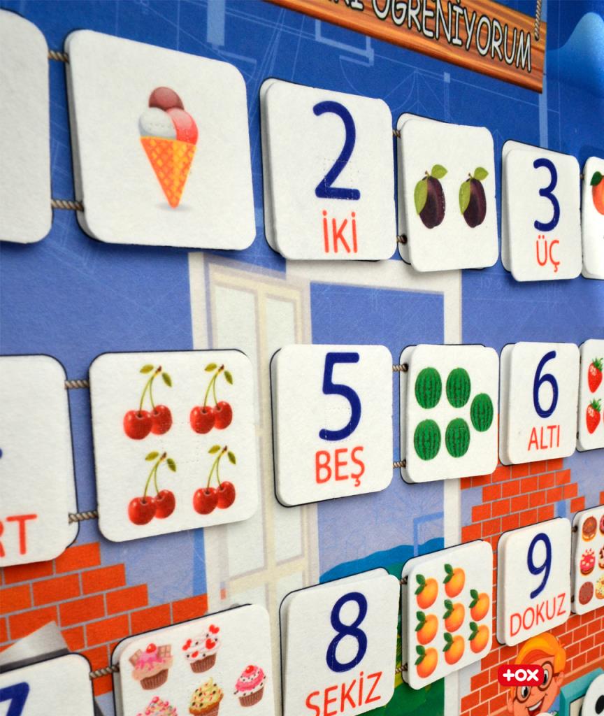 2 Sets - 88 Pieces Learning Numbers Felt Wall Boards , Educational Toys