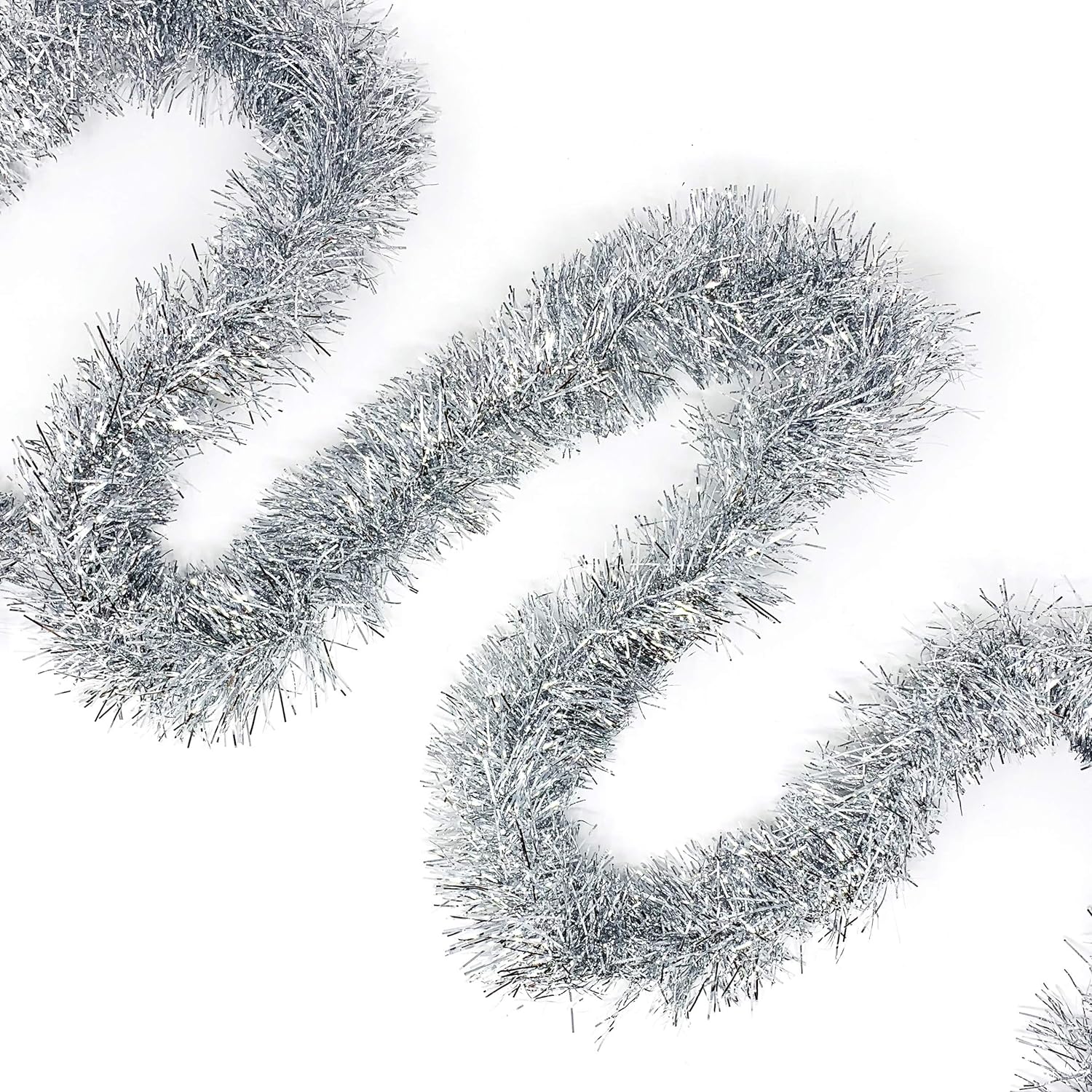 Mega Thick Glitter Ornament For Party 2 Meters Length 10 cm Width Silver Imported