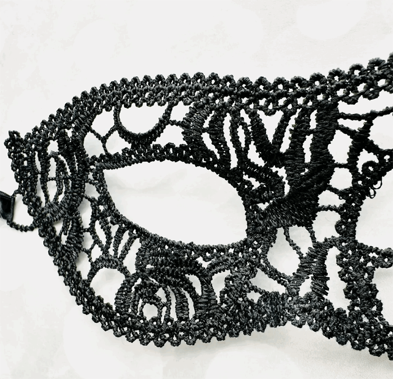 Black Color Cat Model Lace Embroidery Party Mask 12 No