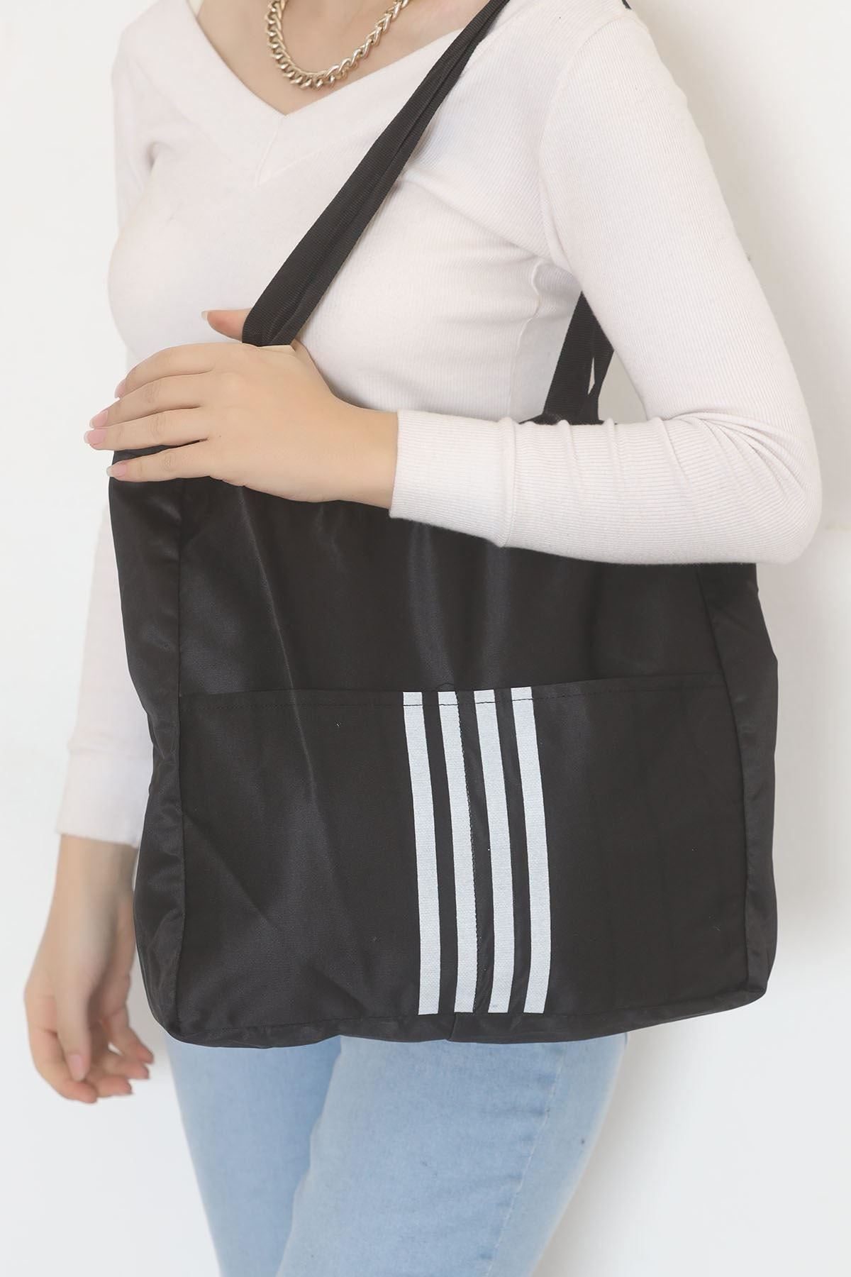 Shoulder Strap Bag Black and White