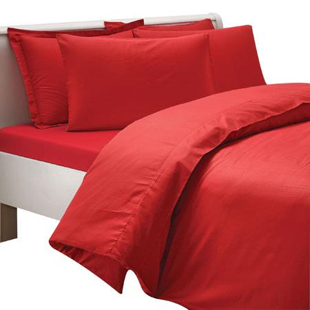 Double Satin Duvet Cover Basic Red