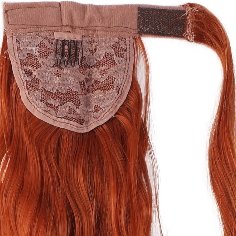 Tie Tied Embossed Wavy Ponytail / Copper