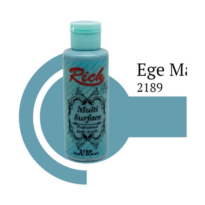 Rich Multi Surface 2189 Aegean Blue Acrylic Paint 120 cc