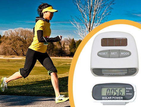 Solar Pedometer and Calorie Counter Pedometer