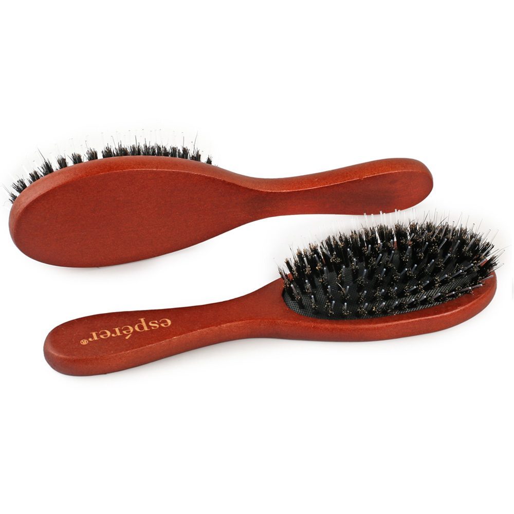 Welding Special Hair Detangling Brush / Natural Wood Mahogany