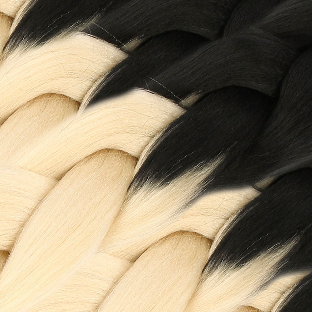 Afro Braiding Synthetic Color Transition Hair 100 Gr. / Black / Platinum