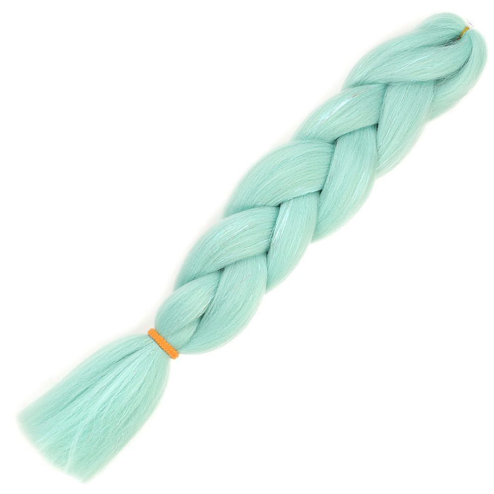 Silvery Water Green Braided Hair 100 Gr.