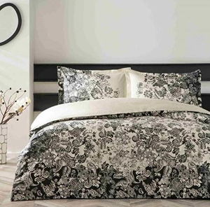 Double Satin Duvet Cover Monica Black