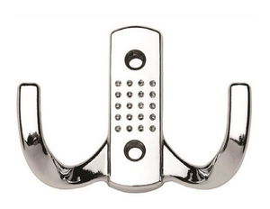 Chrome Plated Dotted Cloakroom Hanger 2 Li