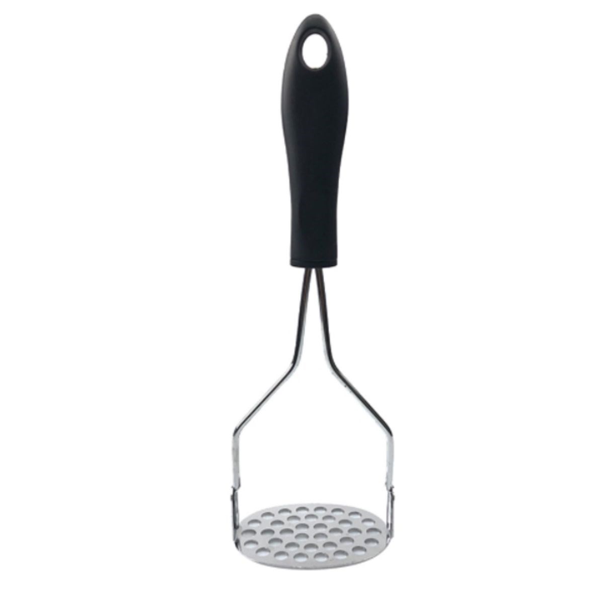 Stainless Metal Potato Masher Mash Maker with Colorful Plastic Handle