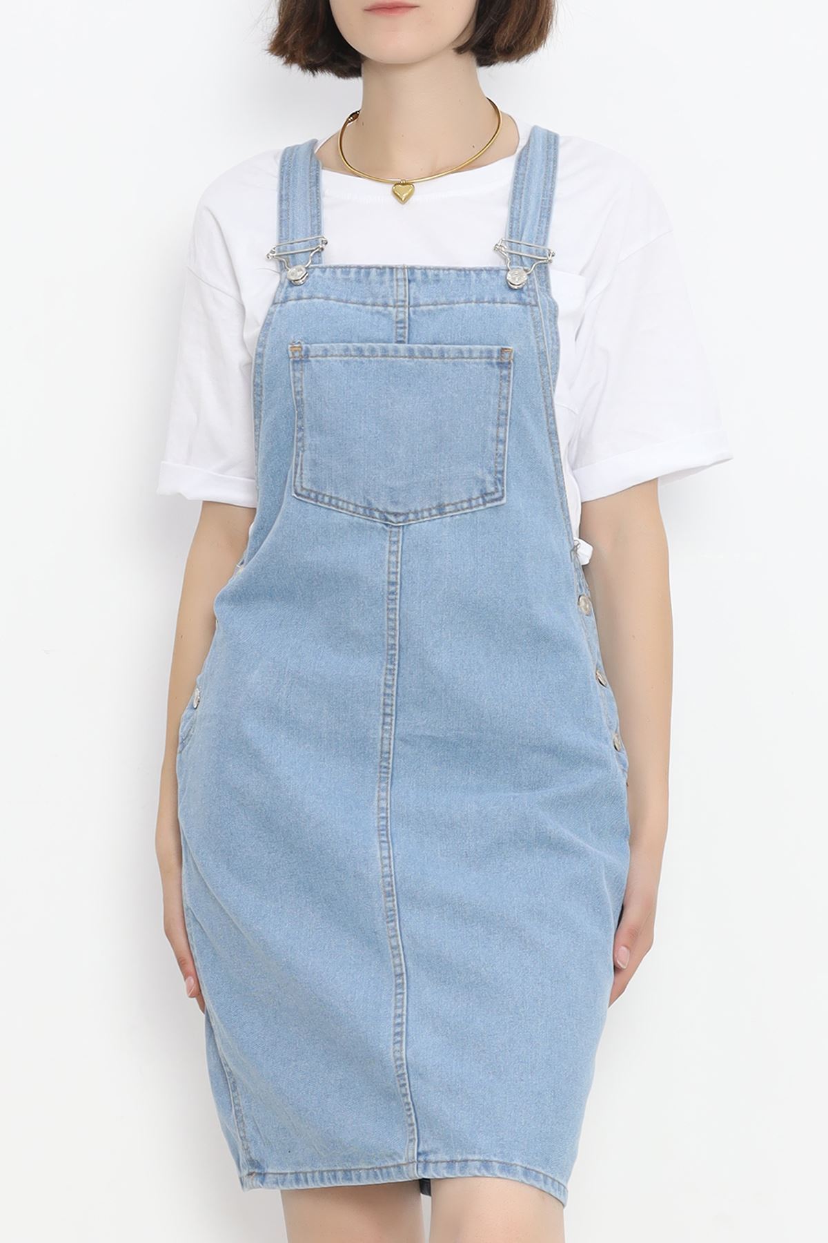 Salopet Denim Dress Lightblue1