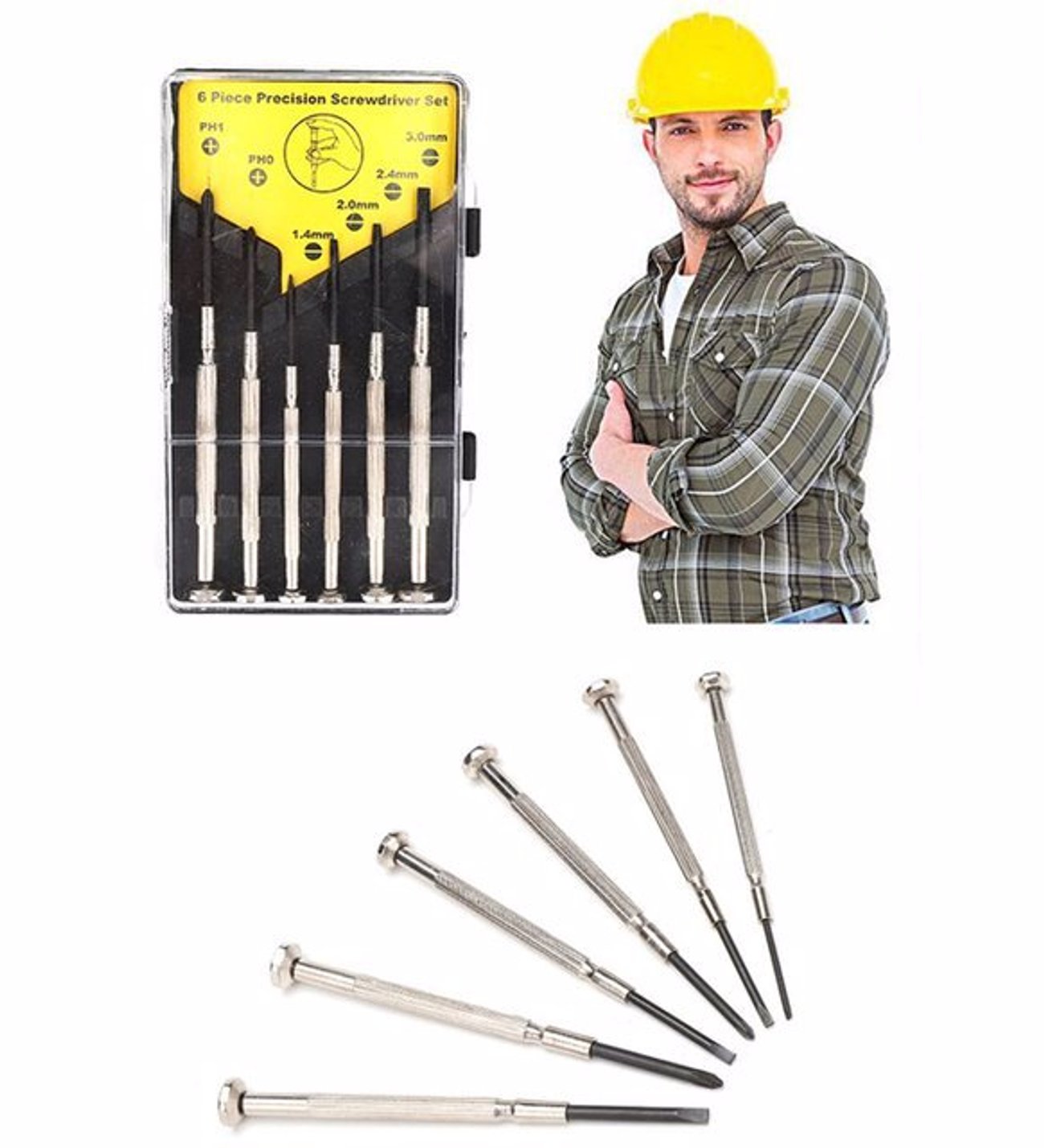 6 Piece Precision Screwdriver Repair Kit - Phone - Watch Repair Kit