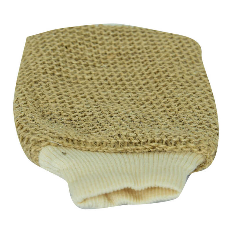 Sisal Rubberized Hand Snap Glove Massage Washcloth 11x23 Cm