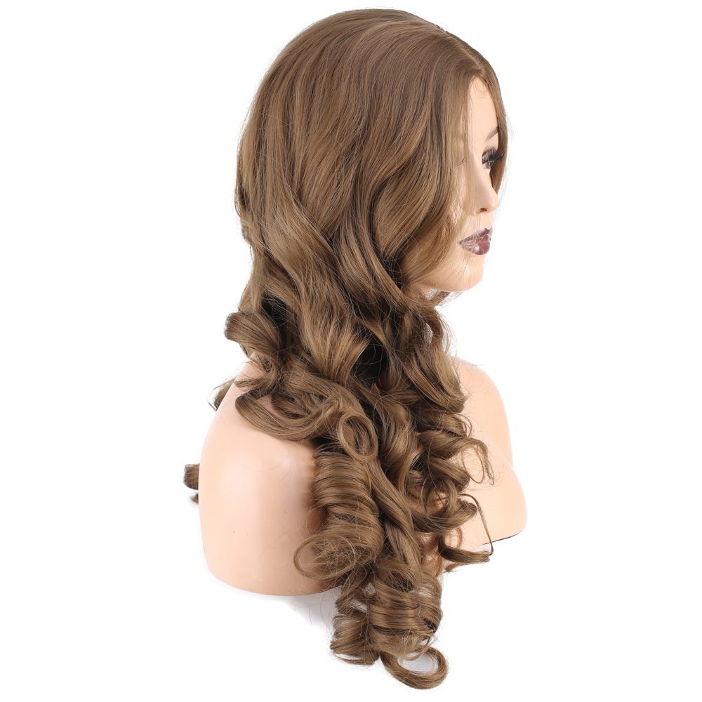 Long Kanekalon Fiber Synthetic Wig with Wavy Bangs / Baby Sandal