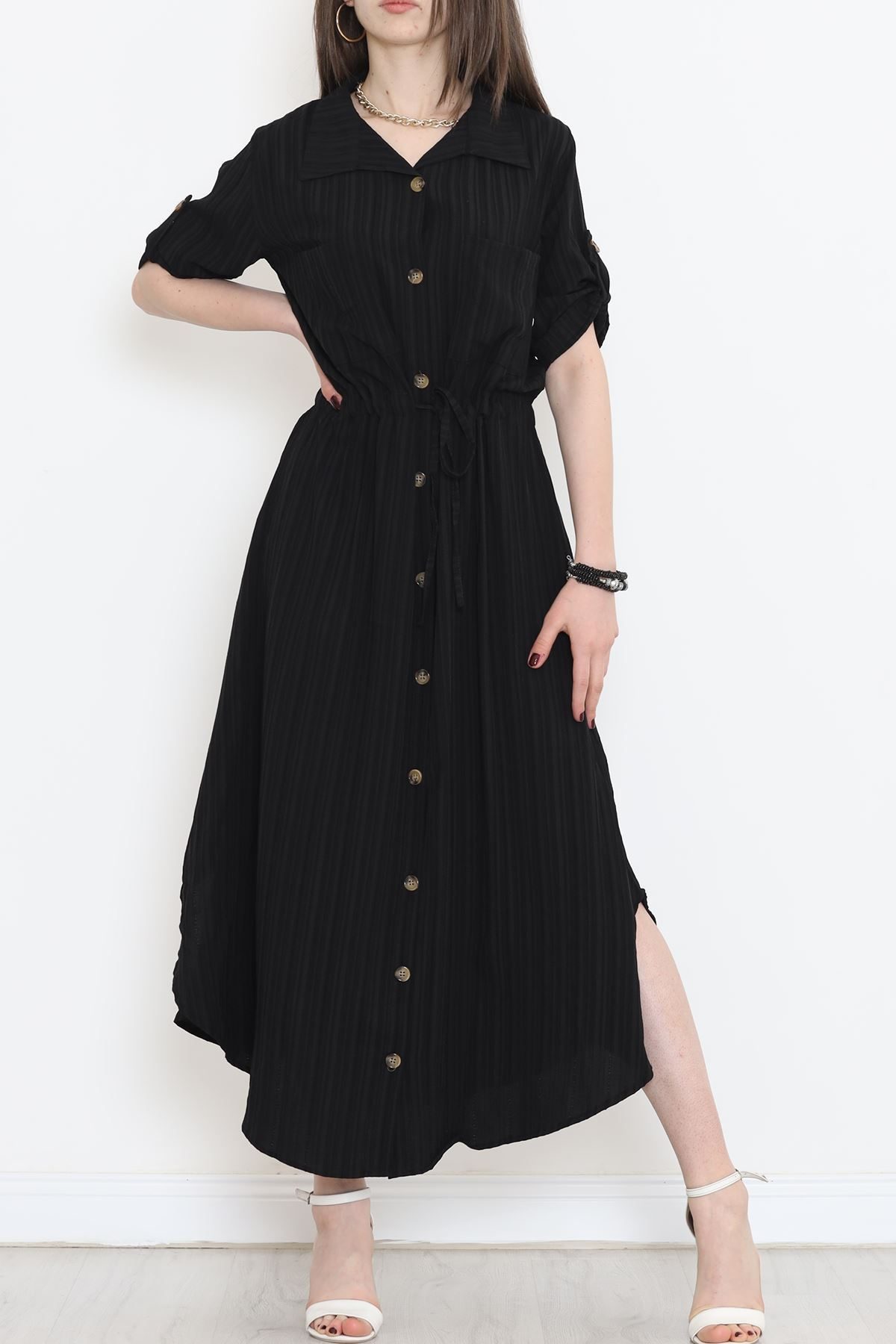 Double Pocket Dress Black